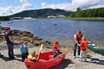 Klar for ekspedisjon ut til øya.