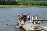 Badebrygga i Hermetikken er enpopulær innretning